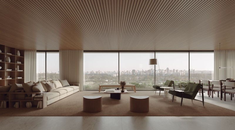 Clara Jardins - Sala de Estar Ampliada 326m²