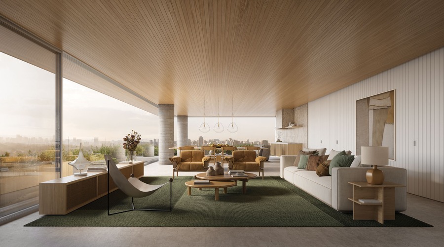 Clara Jardins - Sala de Estar Ampliada 326m²