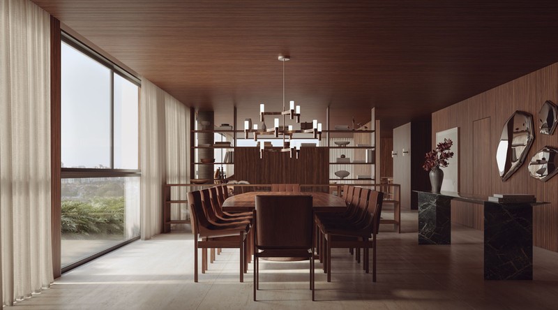 Clara Jardins - Sala de Jantar Penthouse