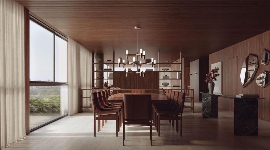 Clara Jardins - Sala de Jantar Penthouse